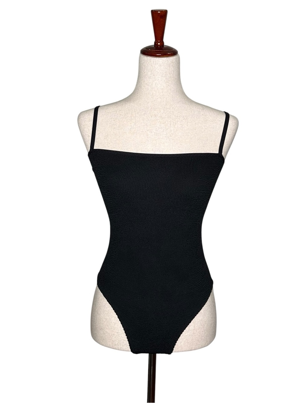 MC2 Saint Barth Black Textured Strap One-Piece Swimsuit - Picture 2 of 14